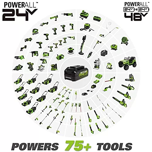 Greenworks 24V 22" Hedge Trimmer with 15Ah Battery and Charger, 2205402