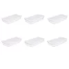 Sterilite 41 Qt Storage Box Clear Base White Lid Set of 6