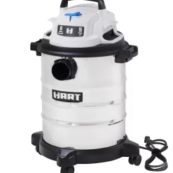 HART 6 Gallon 5 Peak HP Stainless Steel Wet/Dry Vacuum with Cartridge Filter, VOC608S 3702