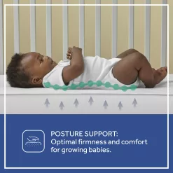 Sealy Serene Duo Sleek 2-Stage, Sustainable Fiber Foam, Crib & Toddler Mattress, 6 inch