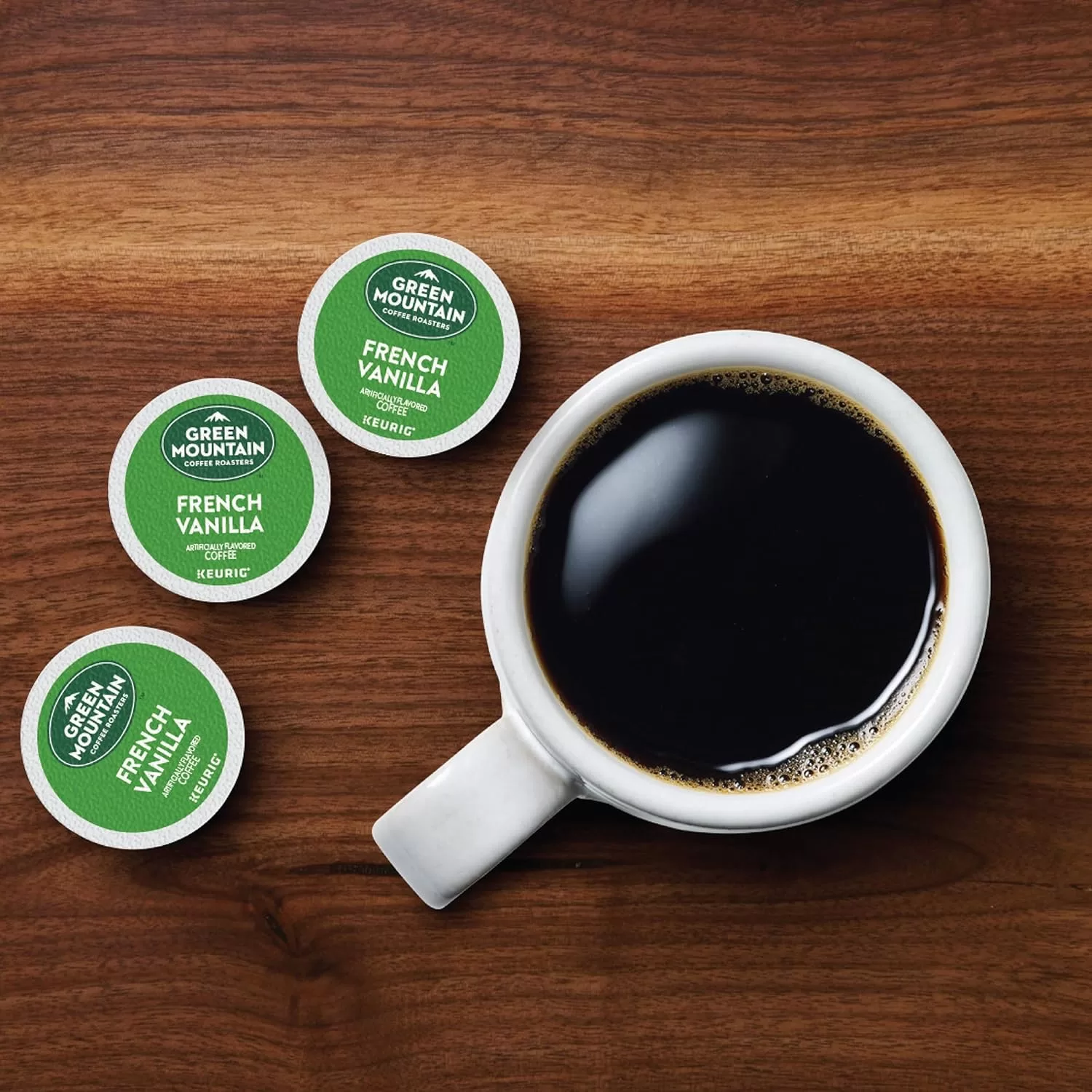 Green Mountain Coffee Roasters French Vanilla, Single-Serve Keurig K-Cup Pods, Flavored Light Roast Coffee Pods, 96 Count