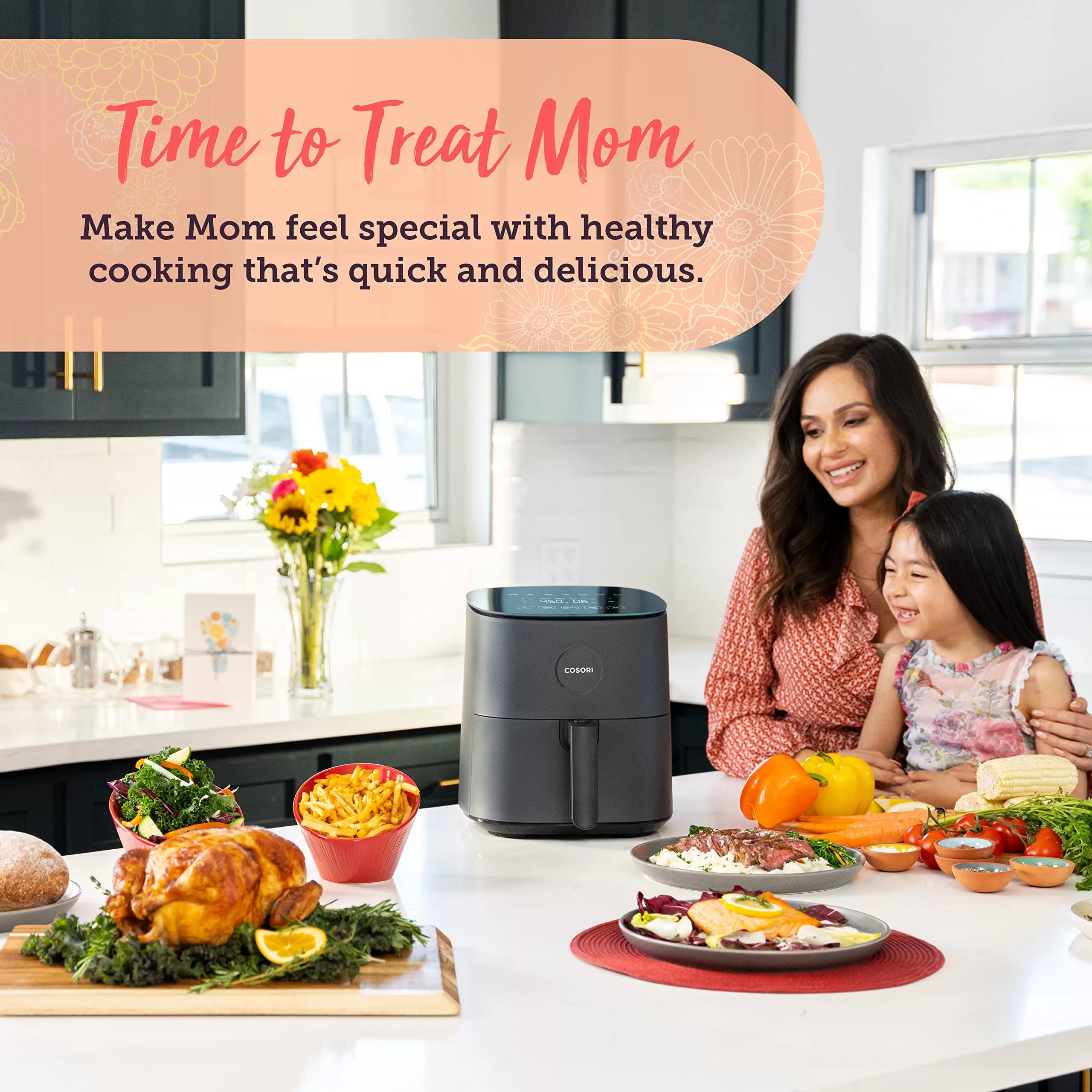 COSORI Air Fryer Pro LE 5-Qt, for Quick and Easy Meals, Gray