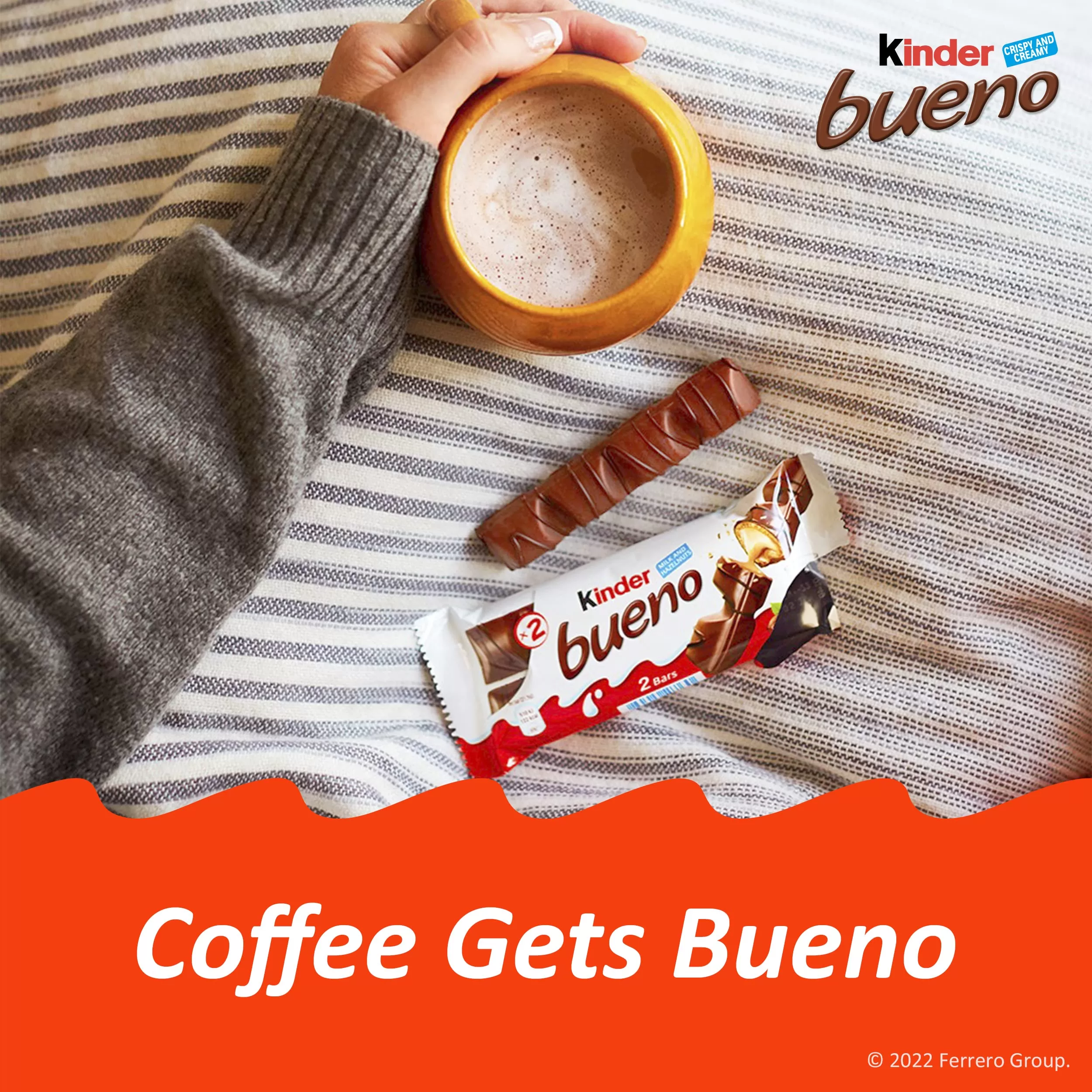 Kinder Bueno Milk Chocolate and Hazelnut Cream Candy Bar, 30 Packs, 2 Individually Wrapped 1.5 oz Bars Per Pack - Image 3
