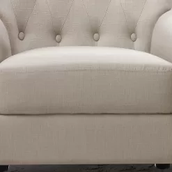 Rosevera Keene Living Room Modern Arm Chair, Textile Beige