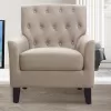 Rosevera Keene Living Room Modern Arm Chair, Textile Beige