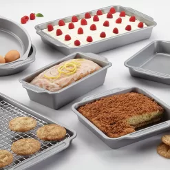 Farberware Nonstick Steel Bakeware Set, 10-Piece Set, Gray