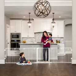 Regalo 6 Panel Super Wide Baby Gate and Play Yard, 2 in 1, Includes Wall Mount Hardware, Age Group 6 to 24 Months