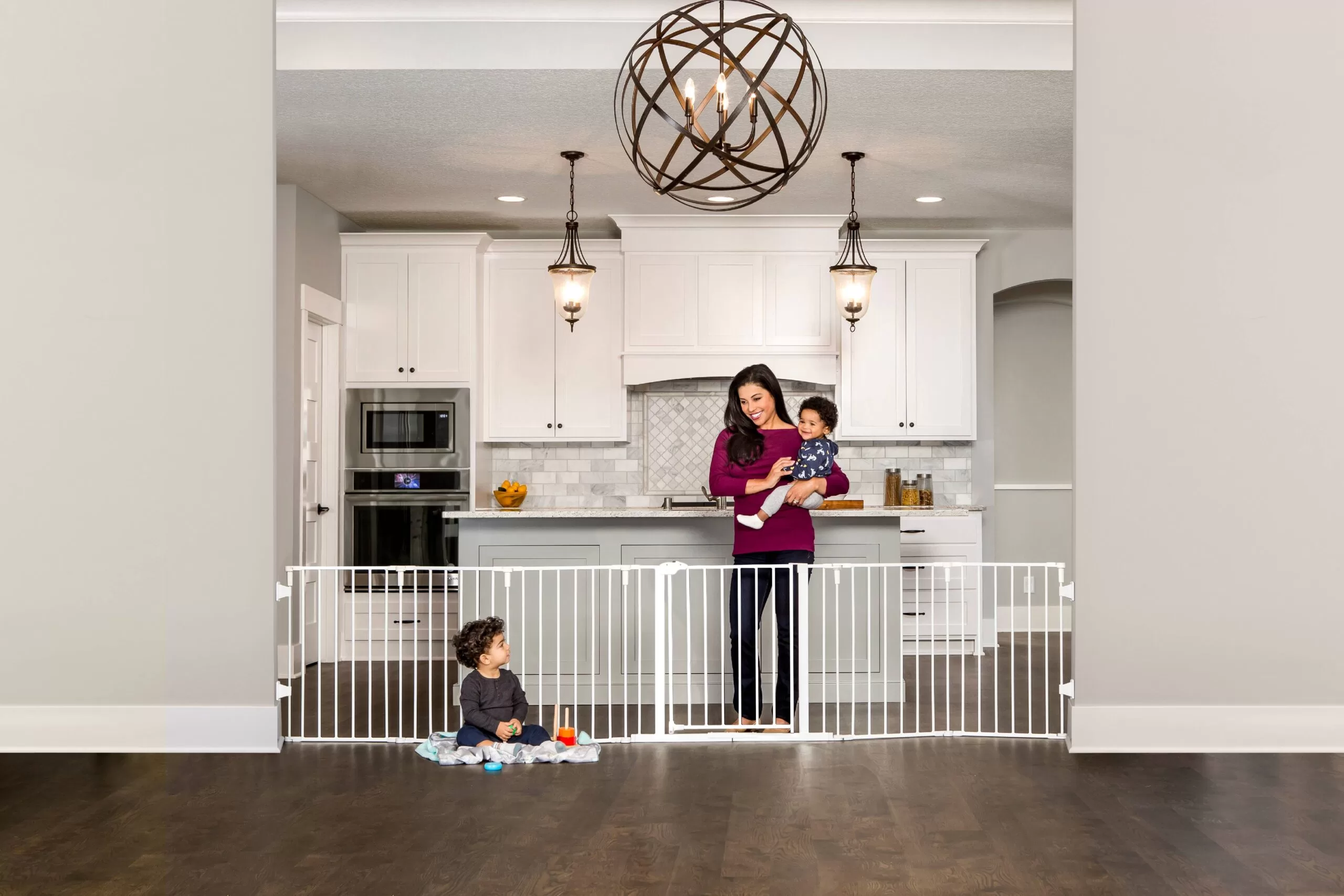 Regalo 6 Panel Super Wide Baby Gate and Play Yard, 2 in 1, Includes Wall Mount Hardware, Age Group 6 to 24 Months
