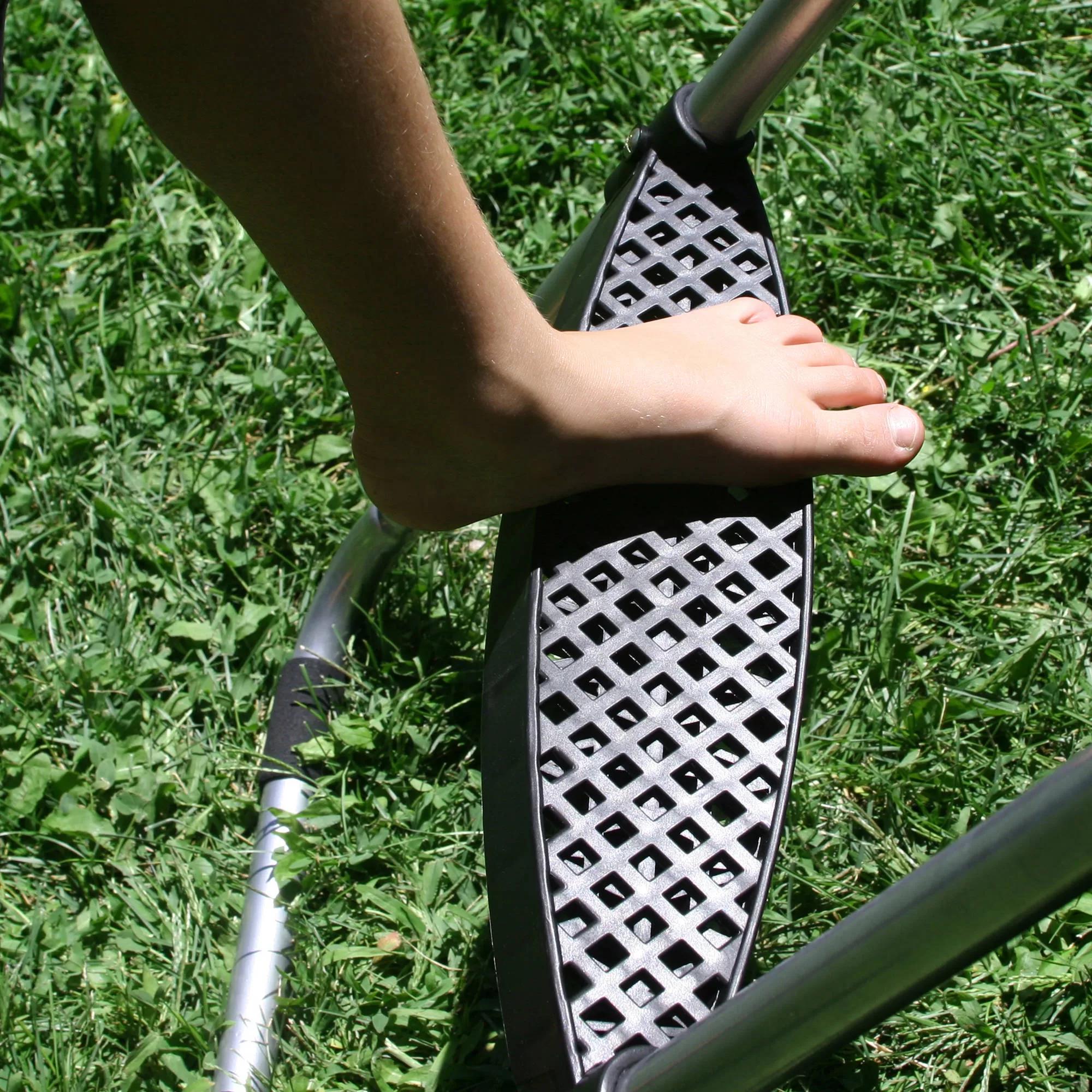 Skywalker Trampolines 40 inch Wide-Step Trampoline Ladder & Wind Stakes