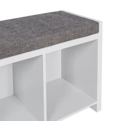 Honey-Can-Do 3 Cube Storage Bench, White