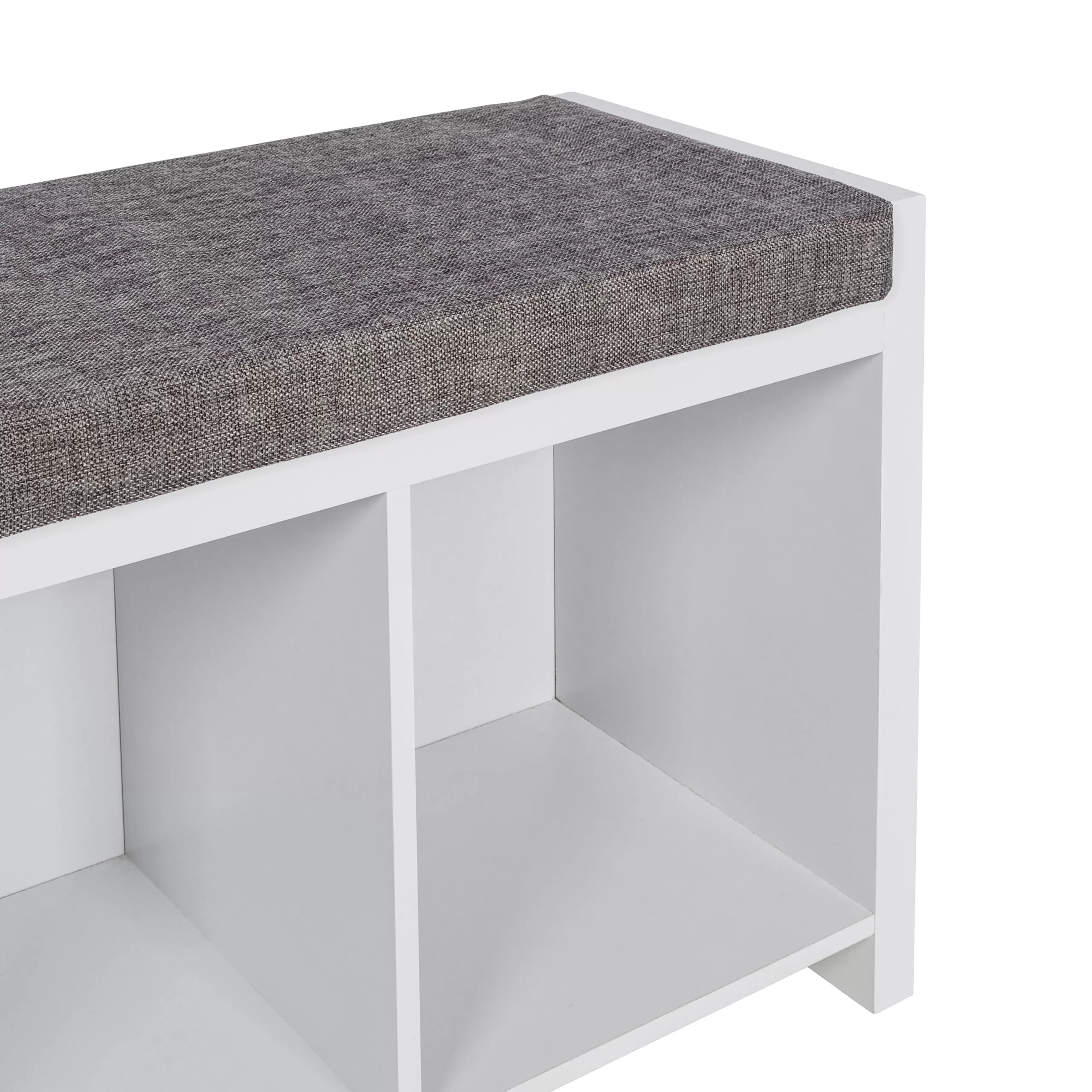 Honey-Can-Do 3 Cube Storage Bench, White