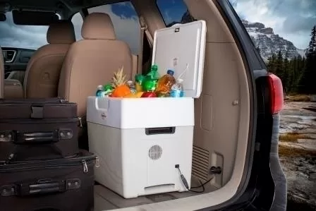 Koolatron P85 Iceless Electric Cooler Warmer 49L / 52 qt Portable Ice Chest Grey White
