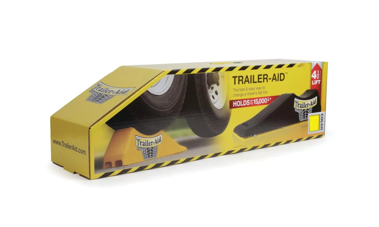 Camco Trailer Aid | 4.5-inches of Lift | Durable Polymer, Yellow (21)