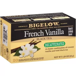 Bigelow Decaffeinated French Vanilla Black Tea Bags, 20 Count Box (Pack of 6)