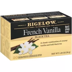 Bigelow Decaffeinated French Vanilla Black Tea Bags, 20 Count Box (Pack of 6)