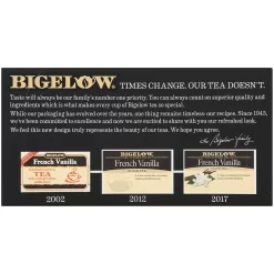 Bigelow Decaffeinated French Vanilla Black Tea Bags, 20 Count Box (Pack of 6)