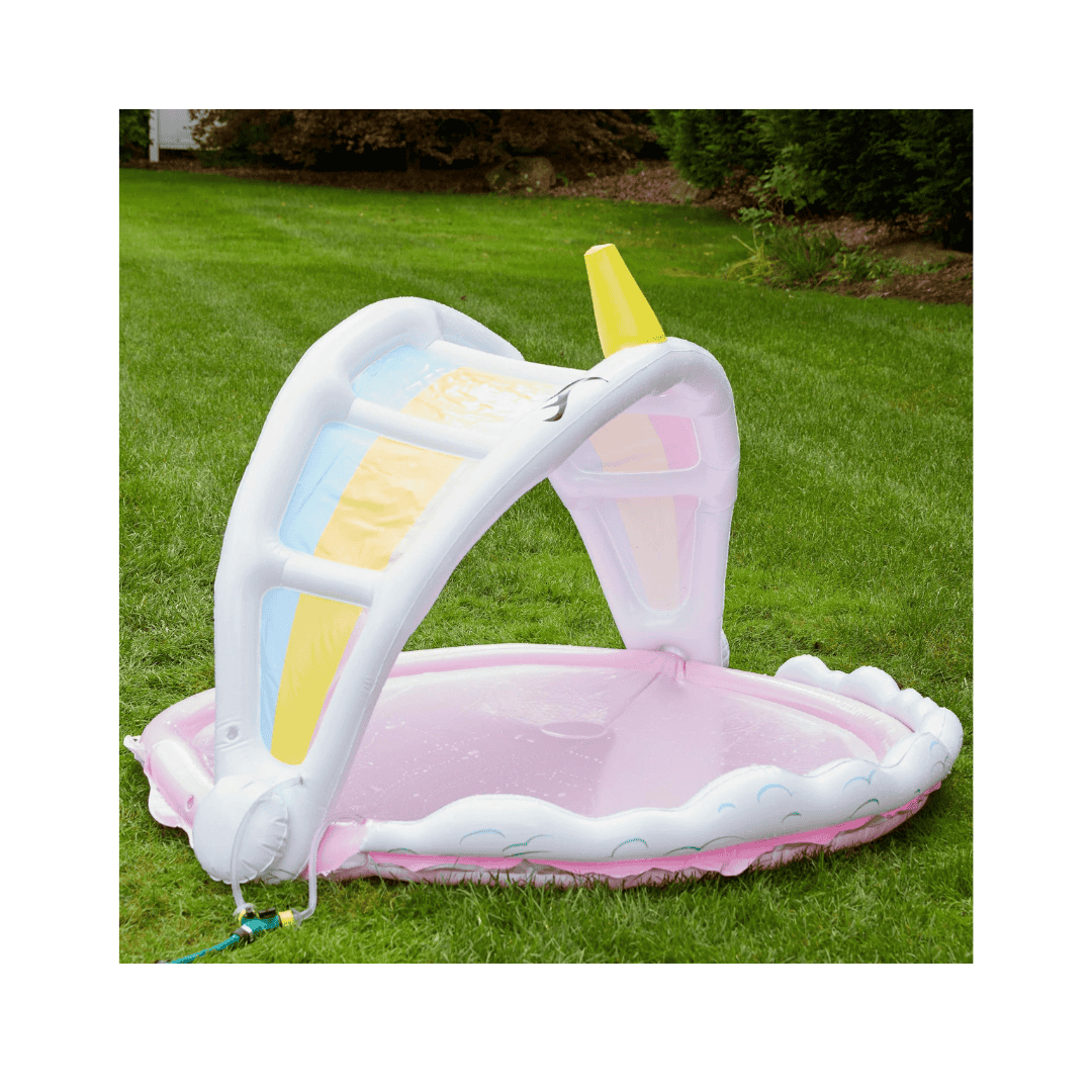 Sunsmart Rainbow Unicorn Shade N' Splash Sprinkler and Splash Pad 5.5'