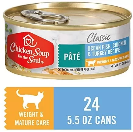 Chicken Soup for the Soul Pet Food Cat - Ocean Fish, Chicken & Turkey - Weight & Mature