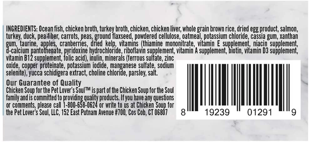 Chicken Soup for the Soul Pet Food Cat - Ocean Fish, Chicken & Turkey - Weight & Mature