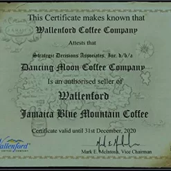 Dancing Moon Brand, 100% Jamaica Blue Mountain Coffee Pods, 12 CT Box)