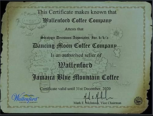 Dancing Moon Brand, 100% Jamaica Blue Mountain Coffee Pods, 12 CT Box)