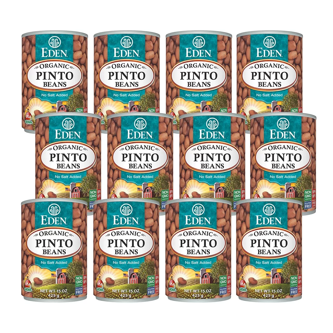 Eden Organic Pinto Beans, 15 oz Can (12-Pack)