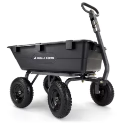 Gorilla Carts GOR6PS 1200-lb. Heavy-Duty Poly Garden Dump Cart with 13" Tires
