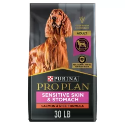 Purina Pro Plan Dry Dog Food for Adult Dogs, High Protein, Sensitive Stomach, Salmon & Rice, 30 lb Bag