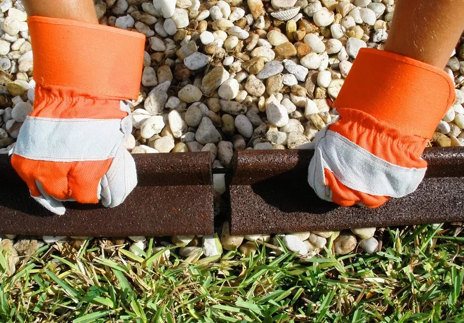 Eco Border 3" x 48" Red Rubber No Dig Landscape Garden Border Edging (Pack 6)