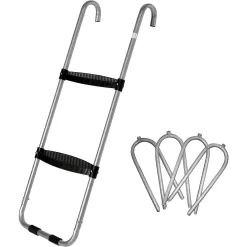 Skywalker Trampolines 40 inch Wide-Step Trampoline Ladder & Wind Stakes