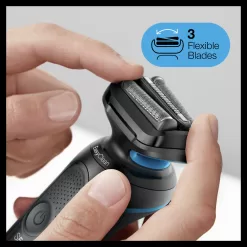 Braun Series 5 5020s Electric Shaver with Beard Trimmer for Men, Wet & Dry, Rechargeable, Blue