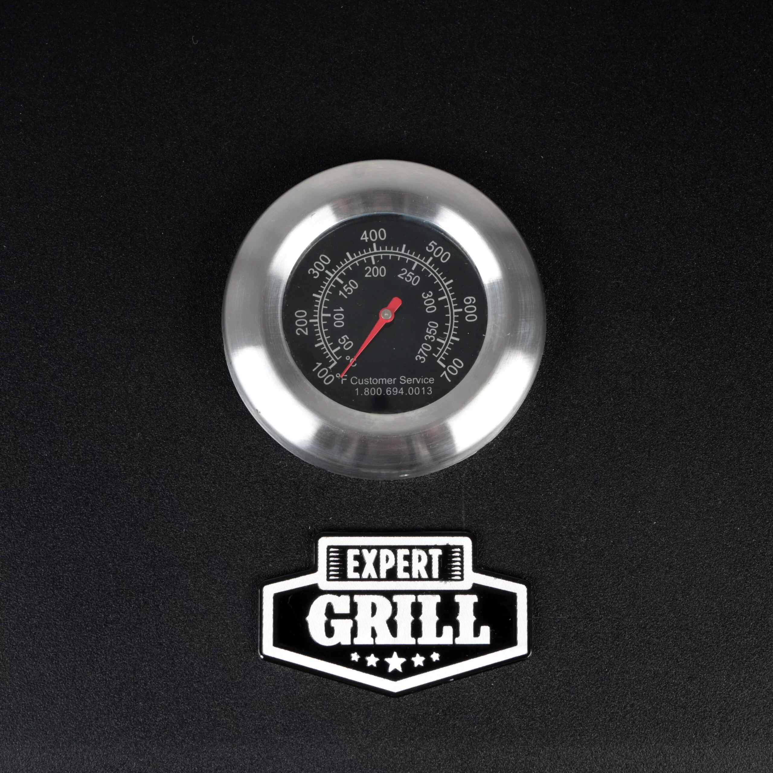 Expert Grill Premium Portable Charcoal Grill, Black and Stainless Steel