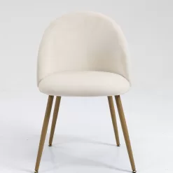 Mainstays Modern Accent Chair, Cream White