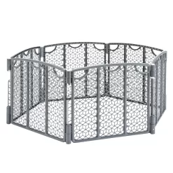 Evenflo Versatile Play Space Adjustable Freestanding Playard, 6-Panels, Cool Gray