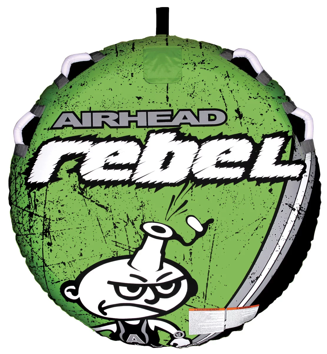Airhead Rebel Towable Boat Tube Float Kit with Rope & Pump, Heavy-Duty Nylon, Green - Image 8