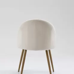 Mainstays Modern Accent Chair, Cream White
