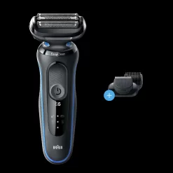 Braun Series 5 5020s Electric Shaver with Beard Trimmer for Men, Wet & Dry, Rechargeable, Blue