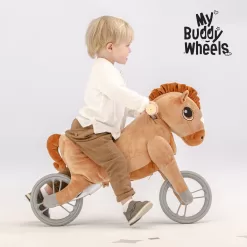 Yvolution My Buddy Wheels Dino Unicorn Horse Balance Bike with Plush Toy | Training Bicycle for Toddlers Age 2 Years +