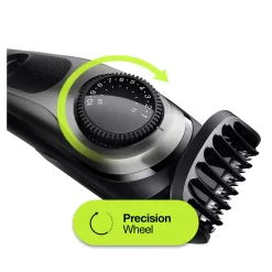 Braun Beard Trimmer BT7220, Hair Clipper for Men, 39 Length Settings, Black/Grey Metal