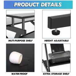 FITUEYES Computer Desk for Small Spaces, Study Writing Desk with Monitor for Corner