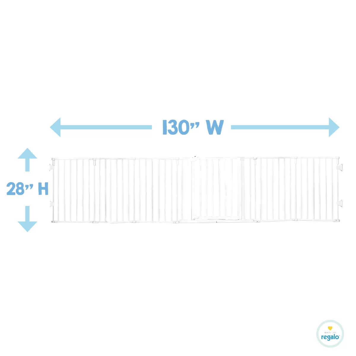 Regalo 6 Panel Super Wide Baby Gate and Play Yard, 2 in 1, Includes Wall Mount Hardware, Age Group 6 to 24 Months