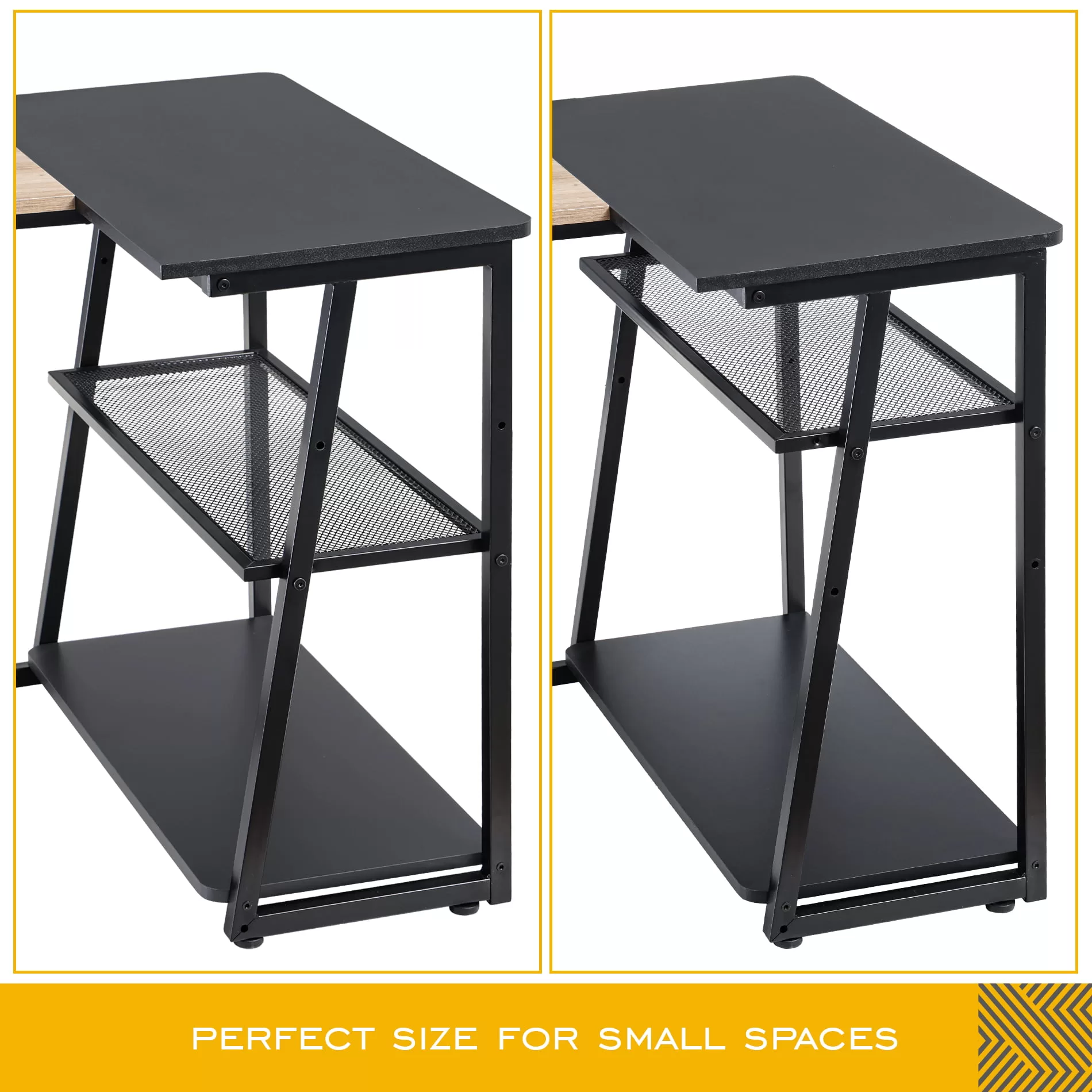 L shaped Computer Desk for Small Spaces Corner Desk Study Writing Desk Table