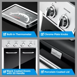 Heavy-Duty 5-Burner Propane Gas Grill - Stainless Steel Grill, 4 Main Burner with 1 side burner, 52,000 BTU Grilling Capacity - NutriChef NCGRIL2