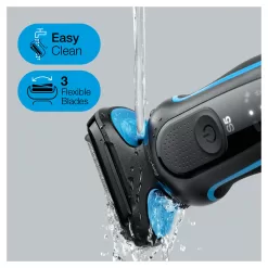 Braun Series 5 5020s Electric Shaver with Beard Trimmer for Men, Wet & Dry, Rechargeable, Blue