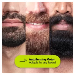 Braun Beard Trimmer BT7220, Hair Clipper for Men, 39 Length Settings, Black/Grey Metal