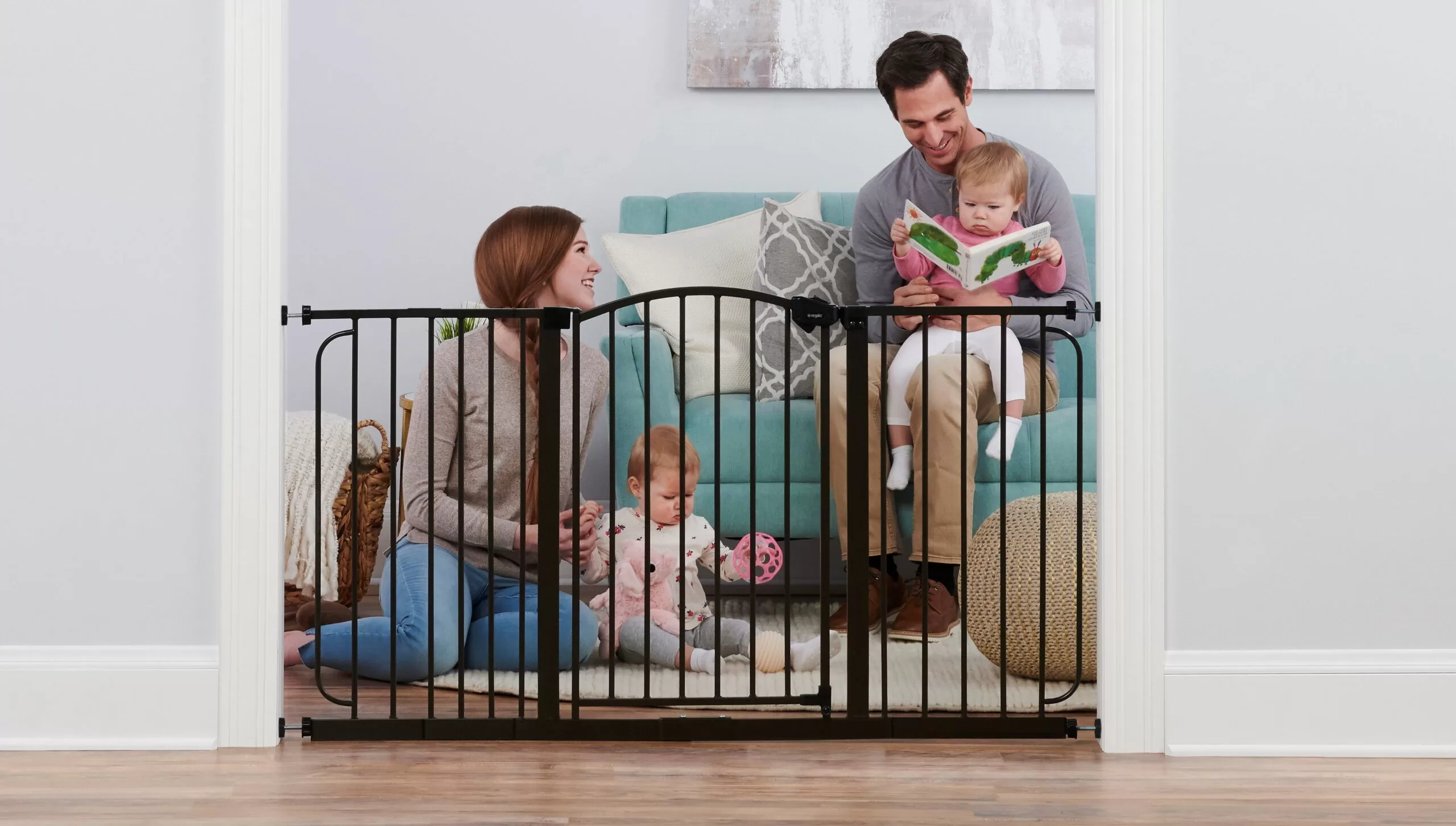 Regalo 58" Extra Wide Arched Decor Baby Safety Gate, Extra Wide Gate