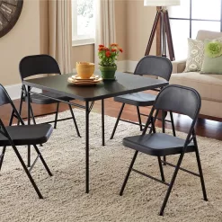 Mainstays Steel Folding Chair (4 Pack), Black
