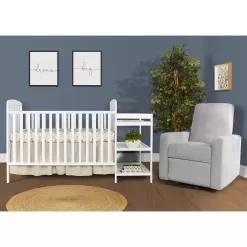Dream On Me Anna 4-in-1 Full Size Crib and Changing Table Combo in White