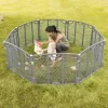 Evenflo Versatile Play Space Adjustable Freestanding Playard, 6-Panels, Cool Gray