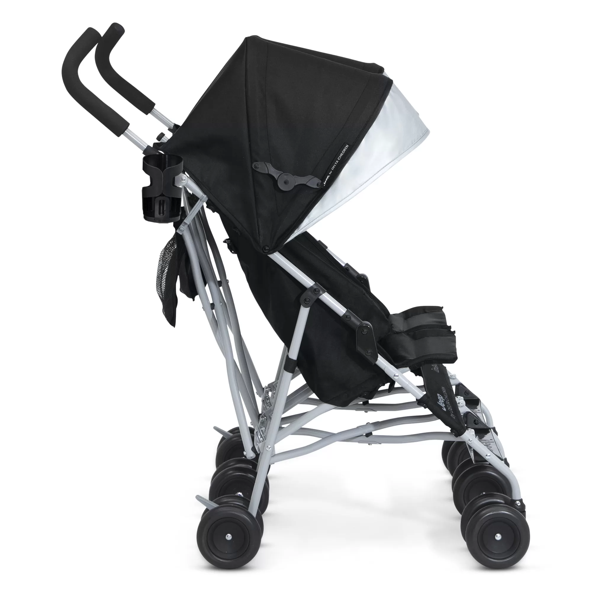 Jeep TurboGlyde Side by Side Double Stroller by Delta Children, Black
